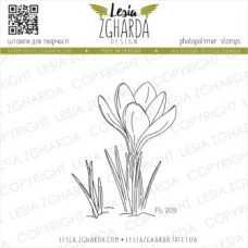 Набір штампів Самотній крокус, 2 шт, Lesia Zgharda