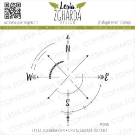 Акриловый штамп Роза Ветров, 6,1*6,8 см, Lesia Zgharda