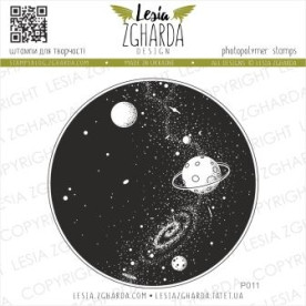 Акриловый штамп Вселенная, 6,9*6,9 см, Lesia Zgharda