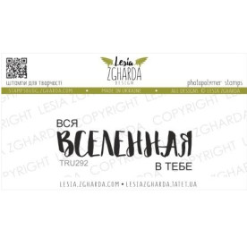 Акриловый штамп Вся Вселенная, 5*1,9 см, Lesia Zgharda
