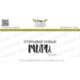 Акриловий штамп,кривай нові світи, 3,4 * 1,5 см, Lesia Zgharda