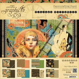 Набір двостороннього паперу Vintage Hollywood, 20 * 20 см, 8 л від Graphic 45