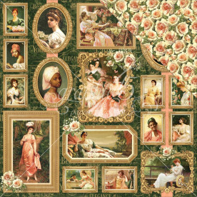 Двусторонняя бумага Elizabeth, 30*30 см от Graphic 45