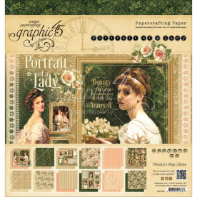 Набір паперу Portrait Of A Lady, 12 аркушів 30х30 см від Graphic 45