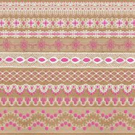 Одностороння крафт папір PINK TRIM, 30 * 30 см від Ruby Rock-It