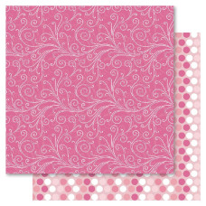 Двусторонняя бумага Pink Flourish, 30*30 см от Ruby Rock-It