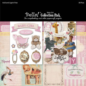 Набор бумаги Baby Girl 6 листов + наклейки от Ruby Rock-It