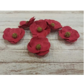 Набор цветов вишневый 6 шт, 2,8 см от СкрапКлумба