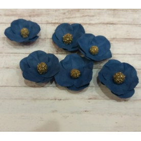 Набір кольорів темно-сині 6 шт, 2,8 см від СкрапКлумба