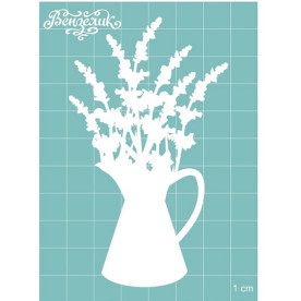 Чипборд Кувшин с цветами, 58*98 мм от Вензелик