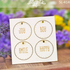 Чіпборд набір підвісок 05 (англ), 30 мм від Вензелік