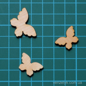 Деревянное украшение "Бабочки", 66*18 мм от Вензелик