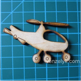 Дерев'яне прикраса "Вертоліт", товщина 4 мм від Вензелік