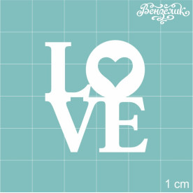 Чіпборд LOVE, 32 * 35 мм від Вензелік