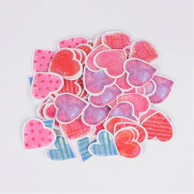 Набор наклеек "Сердечки", разноцветные,, 19 мм до 24 мм