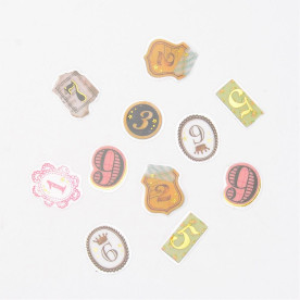 Набір прозорих наклейок Цифри, різнокольоровий, 80 шт