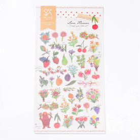 Набор наклеек "Цветы и ягоды", размер листа 15*9 см, Sonia.J