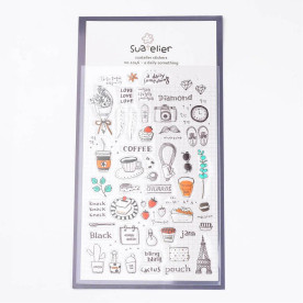 Набір наклейок "Романтик", розмір аркуша 15 * 9 см від Sonia.J