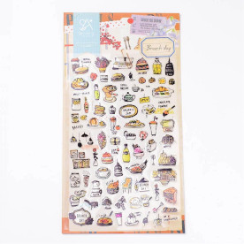 Набор наклеек "Brunch day", размер листа 15*9 см, Sonia.J