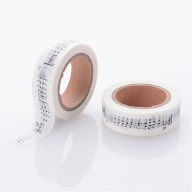 Бумажный скотч Musical Note, 15 мм, 10 м