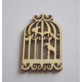 Дерев'яні прикраси Пташина клітка, 3 * 1.8 см, 1 шт