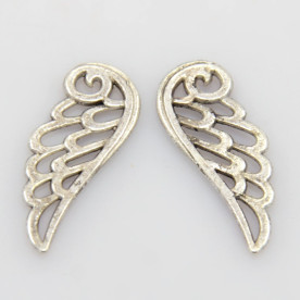 Металева прикраса Крильце, срібло, 24 * 9,5 мм 