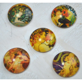 Набір кабошонов Жіночий Силует 2, 18 мм, 5 шт