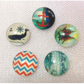 Набор кабошонов Морское путешествие 1, 14 мм, 5 шт