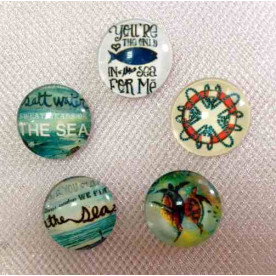 Набір кабошонов Морська подорож 2, 14 мм, 5 шт