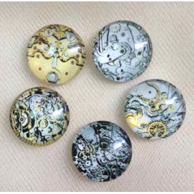 Набор кабошонов Механизмы, 20 мм, 5 шт