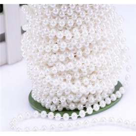 Жемчужные бусы, 6 мм, 90 см, цвет белый