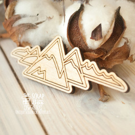 Заготовка фигурка для покраски Горы, 68*26 мм от ScrapBox