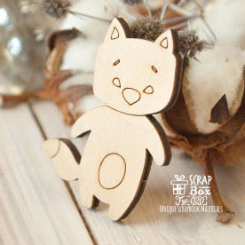 Заготовка фигурка для покраски Зверушка, 41*55 мм от ScrapBox