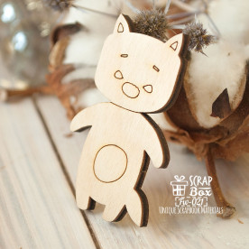 Заготовка фигурка для покраски Зверушка, 32*55 мм от ScrapBox