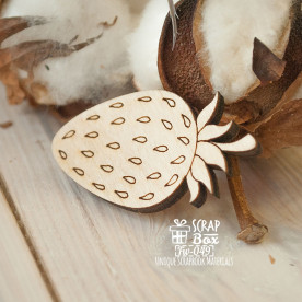 Заготовка фигурка для покраски Клубничка, 41*23 мм от ScrapBox