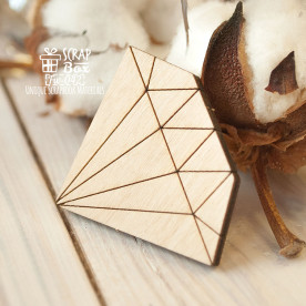 Заготовка для покраски Кристалл многогранный , 45*35 мм от ScrapBox