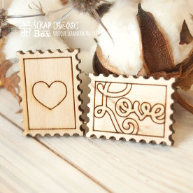 Заготівля для фарбування Марки з любов'ю, 25 * 34 мм від ScrapBox