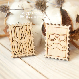 Заготівля фігурка для фарбування Марки з вусами, 25 * 34 мм від ScrapBox