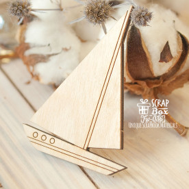 Заготівля фігурка для фарбування Вітрильник, 46 * 62 мм від ScrapBox