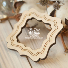 Заготовка фигурка для покраски "Рамочка ажурная", 54*54 мм от ScrapBox