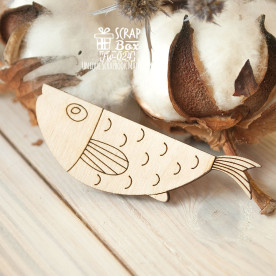 Заготівля фігурка для фарбування Рибка, 56 * 20 мм від ScrapBox