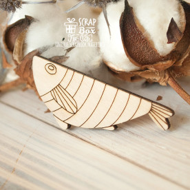 Заготовка фигурка для покраски Рыбка, 53х21 мм, ScrapBox