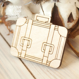 Заготовка фигурка для покраски Чемодан, 38х45мм, ScrapBox