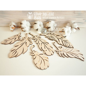 Заготовки для декора перья маленькие (6 шт.) от ScrapBox