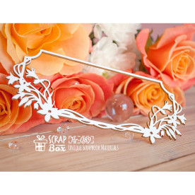 Чіпборд Рамочка з квітами прямокутна, 140 * 58 мм від ScrapBox