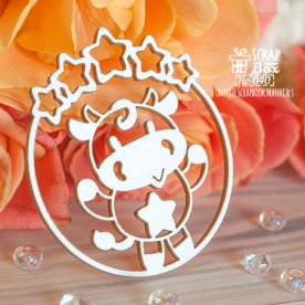 Чіпборд зодіак Телець, 54 * 60 мм від ScrapBox