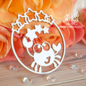 Чіпборд зодіак Рак, 54 * 60 мм від ScrapBox