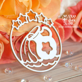 Чипборд зодиак Водолей, 54*60 мм от ScrapBox