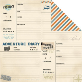 Лист двусторонней бумаги Lost, 30*30 см от Kaisercraft