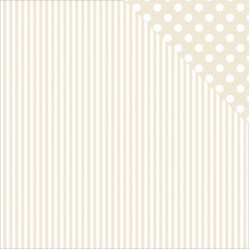 Лист двусторонней бумаги Beige Stripe, 30*30 см от Kaisercraft